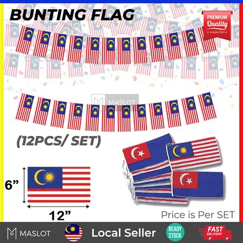 Bunting Bendera Malaysia Flag Bundle Bunting Flag Malaysia Banting
