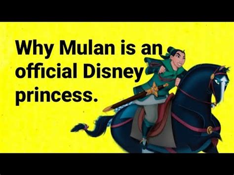 Why Is Mulan Considered A Disney Princess YouTube