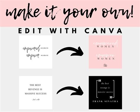 Boss Babe Instagram Posts Editable Instagram Post Quote Etsy