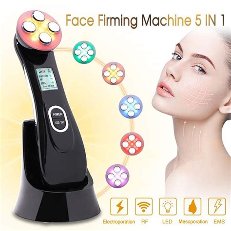 5 In 1 Face Beauty Lifting Tightening Facial Massager Mesotherapy Electroporation Radio