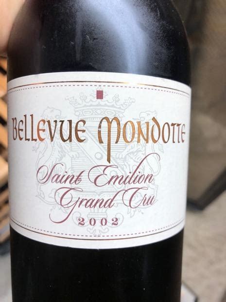 2002 Château Bellevue Mondotte France Bordeaux Libournais St