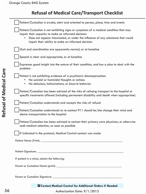 Medical Refusal Forms