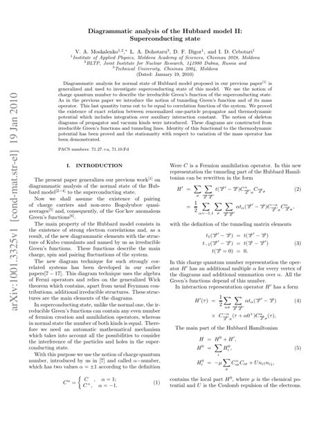 Pdf Diagrammatic Analysis Of The Hubbard Model Ii Superconducting State