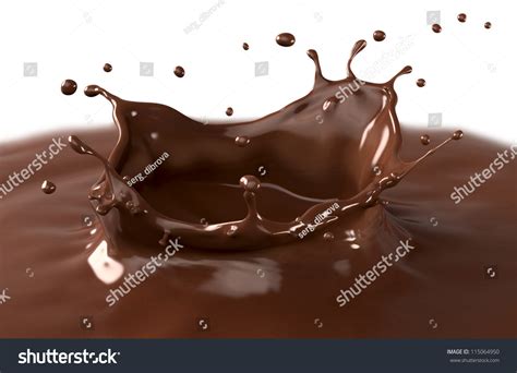 Hot Chocolate Splash Isolated On White Stock Illustration Shutterstock
