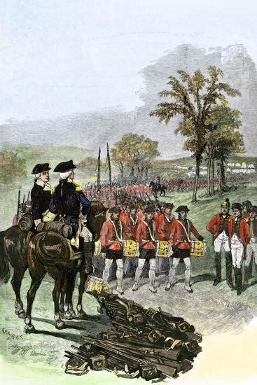 British Army Surrenders To American General Horatio Gates After The