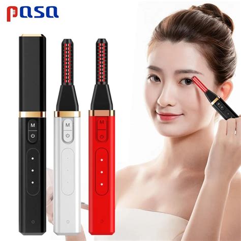 Portable Usb Rechargeable Electric Perm Heated Eyelash Curler Long