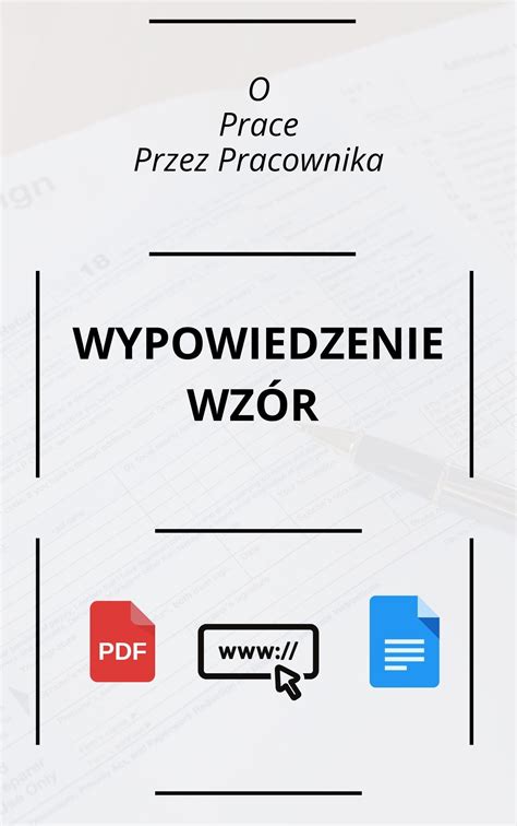 Wypowiedzenie O Prace Przez Pracownika Wzór PDF WORD