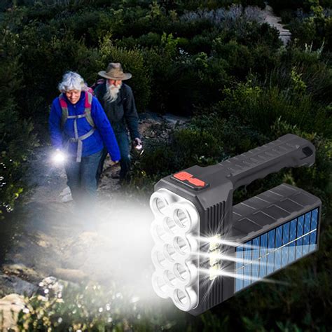 LED Camping Lantern Rechargeable With Solar Panel Charging 4 Light