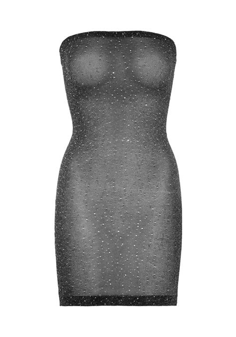 Lurex Rhinestone Tube Dress Legavenueeu