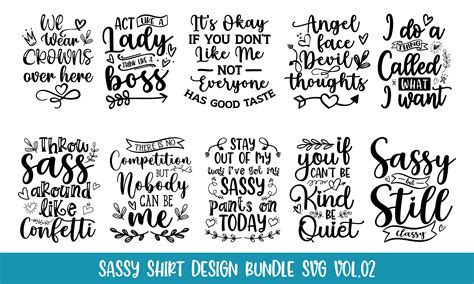 Sassy Shirt Design Bundle Svg Vol 02 Vector Quotes Vector Quotes