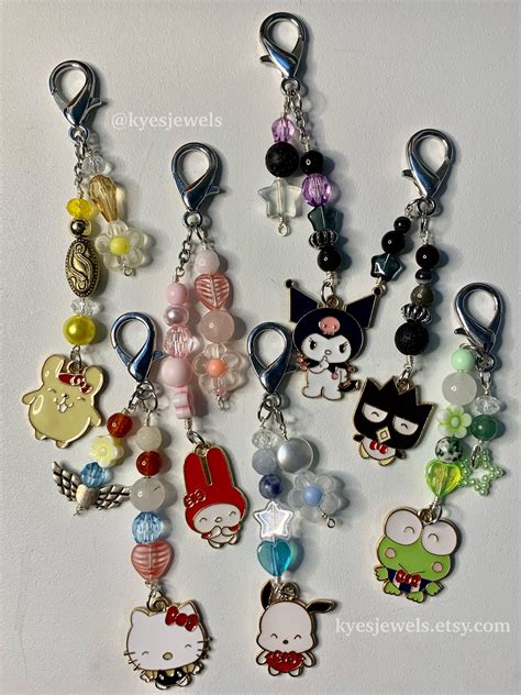 Sanrio Keychains Hello Kitty Keychain Cute Beaded Etsy Canada