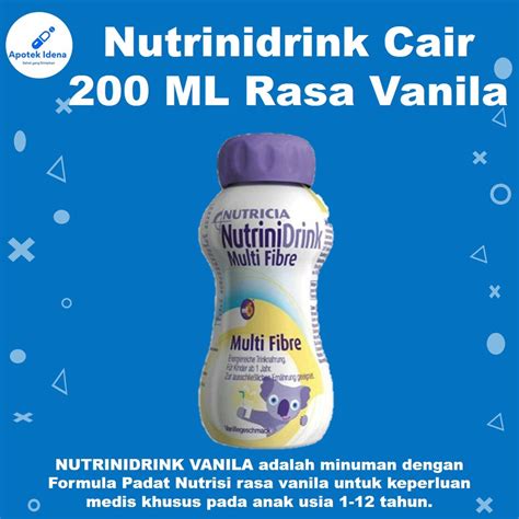 Jual Nutricia Nutrinidrink Cair 200 ML Rasa Vanila Susu Penambah Berat