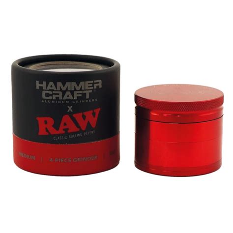 Hammercraft X Raw Grinder Alluminio Mm Parti Rosso