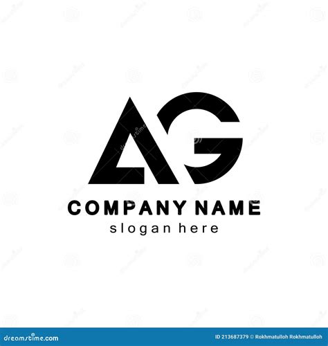 Ag Initiales Logo Illustration Design Vecteur Modèle Illustration de ...