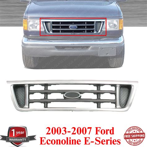 Compatível Com 1992 2007 Ford Econoline Van Preto Billet Grille Insert Ebay