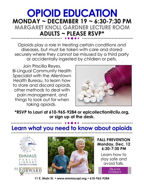 Opioid Education - Emmaus Public Library