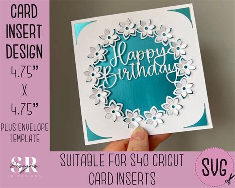 SVG: 3D Birthday Insert Card. Cricut S40 Insert Card. Birthday - Etsy