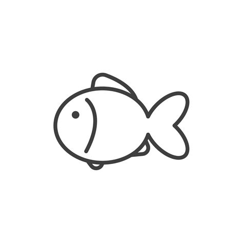 Vector Sign Of The Fish Symbol Is Isolated On A White Background Fish