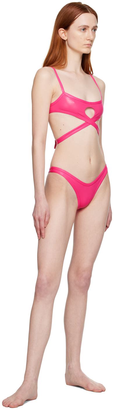 The Attico Pink Cutout Bikini The Attico