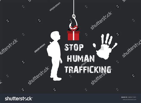 Human Trafficking Day Designstop Human Trafficking Stock Vector