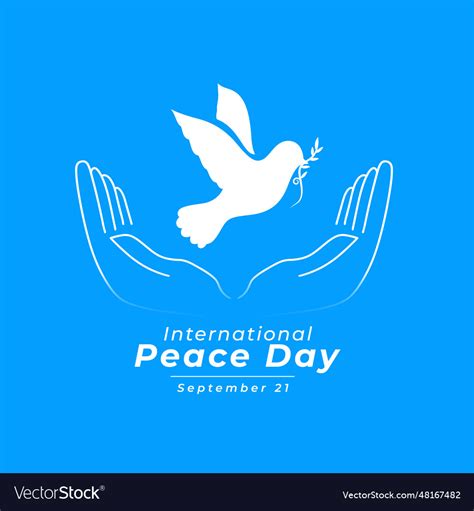 21st September World Peace Day Background Vector Image