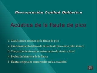 Presentación sobre la acústica de flauta dulce PPT