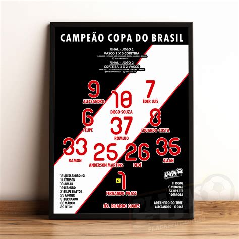 Quadro Escalação Final Copa Do Brasil 2011 PlacasFUT Itens Decorativos