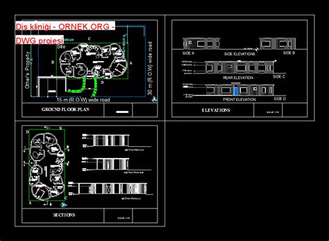 Diş kliniği dwg projesi Autocad Projeler