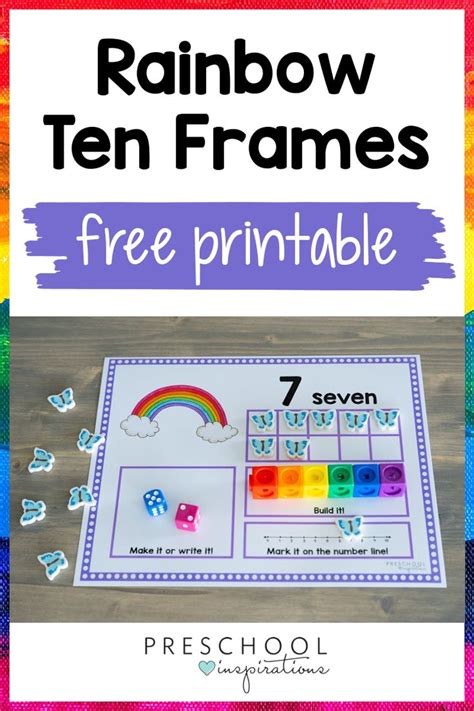 Rainbow Ten Frame Counting Mats