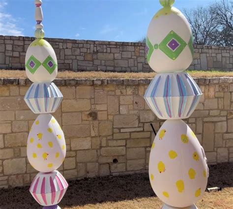 Large DIY Outdoor Easter Egg Topiary Décor Tutorial