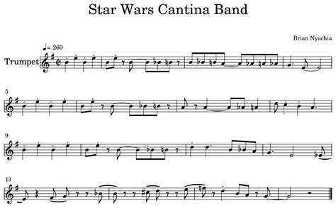 Star Wars Cantina Band - Sheet music for Trumpet