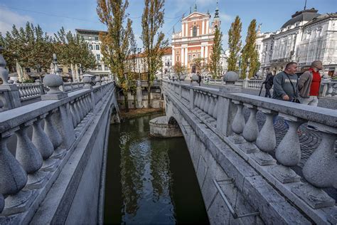 Triple Bridge Ljubljana Slovenia Puente Triple Liublia Flickr