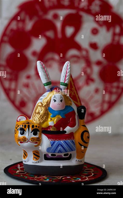 Chinese Traditional Handmade Craftwork Tuer Ye Or Rabbit God Stock