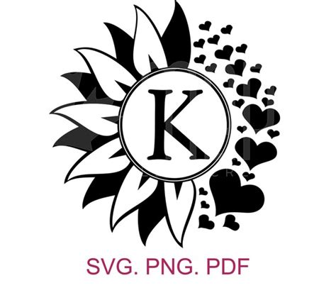 K Monogram Clipart