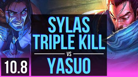 SYLAS Vs YASUO MID 4 Early Solo Kills Triple Kill KDA 7 0 4