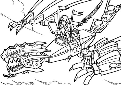 lego ninjago dragon colouring pages
