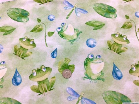 Frogs And Dragonflies Purpleseamstress Fabric