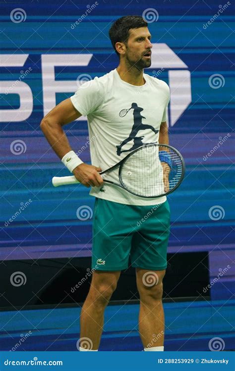 Grand Slam Champion Novak Djokovic Of Serbia During Practice At The