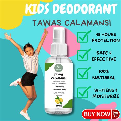 Msm Kids Deodorant Spray Sensitive Skin Formula For Teens Girls