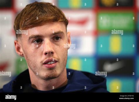 Englands Cole Palmer During A Press Conference At St Georges Park