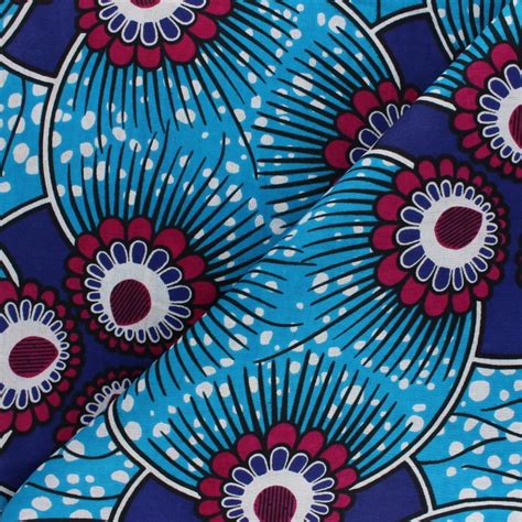 African Wax Print Fabric Blue Shawa Ma Petite Mercerie