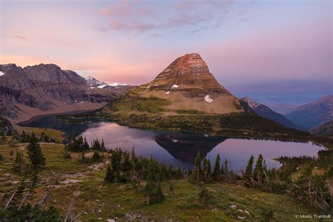 Tranquil Dawning Sunrise At Hidden Lake In Glacier National Park