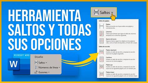 SALTO DE SECCIÓN SALTO DE PÁGINA y SALTO DE COLUMNA en WORD YouTube