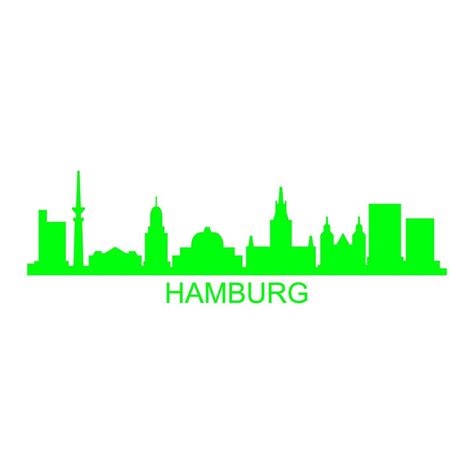 Hamburg skyline on white background 4433525 Vector Art at Vecteezy