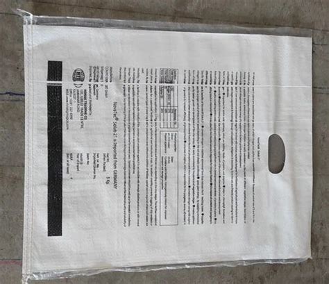 Polypropylene Rectangular White Printed Bopp Laminated Woven Bag For