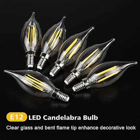 Ascher E Candelabra Led Light Bulb Watt Equivalent Lumens