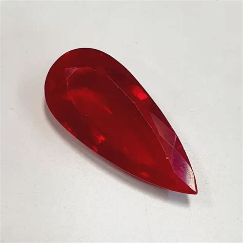 38 00 CT NATURAL CERTIFIED Ruby Stunning Pear Shape Red Rare Loose