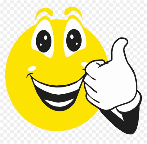 Smiley Thumbs Up Clip Art Black And White