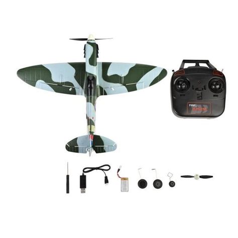 A Avec 1 Batterie Avion Spitfire RC 2 4G 4CH 6 Axes En Mousse EPP