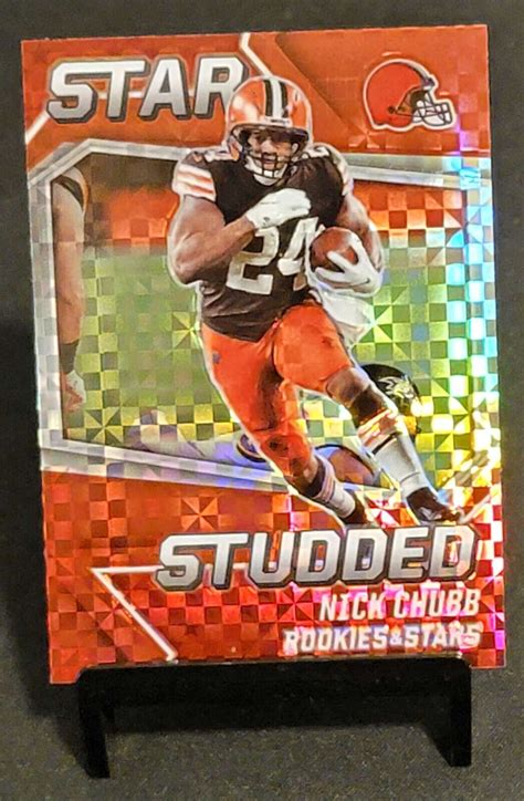 Panini Rookies Stars Star Studded Red Prism Nick Chubb Ss Ebay